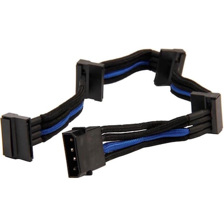Silverstone 24 Pin 300 mm Power Cable Extender - Black with Blue PP07-BTSBA